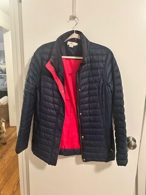 Vineyard Vines Navy Jacket with Pink Whale Logo